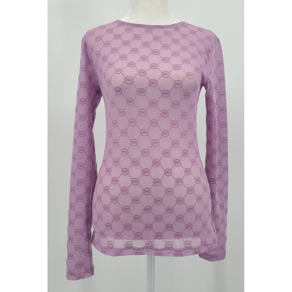 Y2K OW Intimates Sheer Mesh Women Shirt M Layering Grunge Festival Streetwear